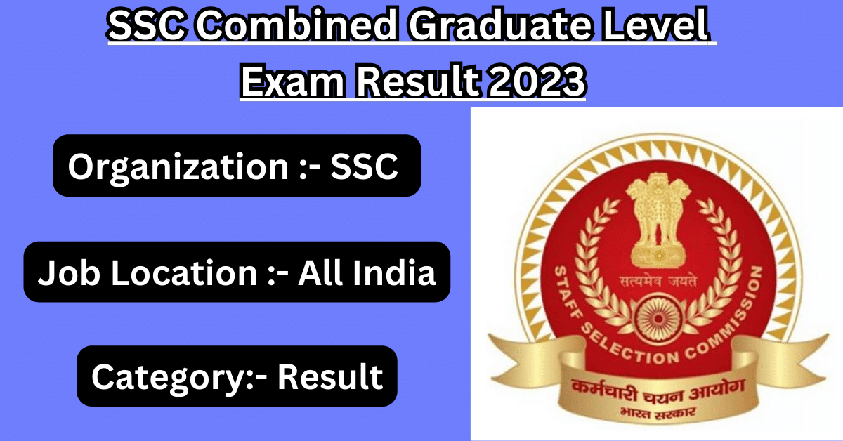 SSC Combined Graduate Level Exam Result 2023